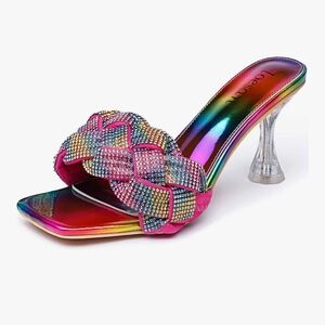 Women's Rainbow Heeled Sandals